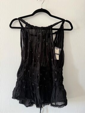 NWT - By Anthropologie Sheer Smocked
Halter Blouse